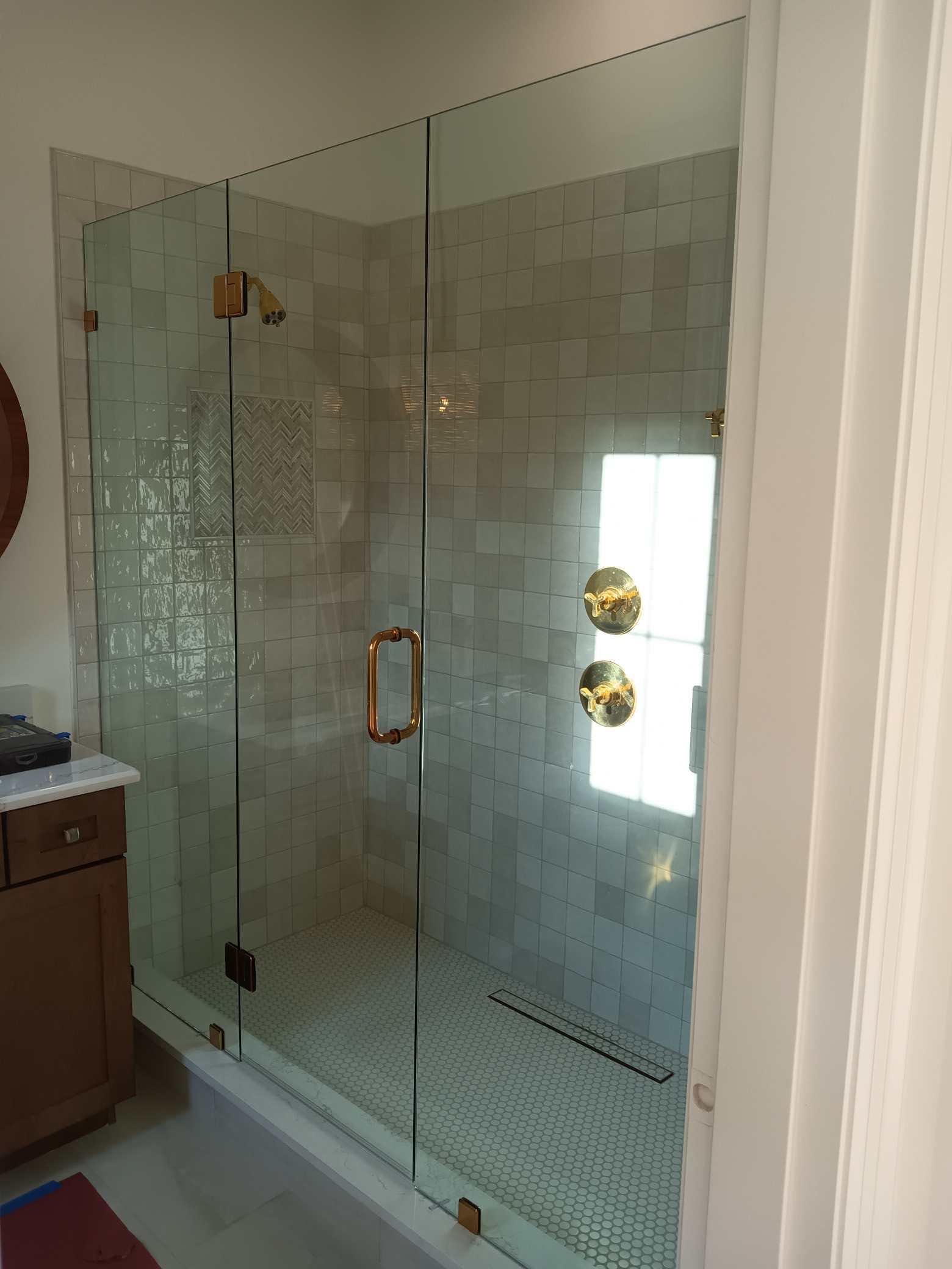 With copper hardware!